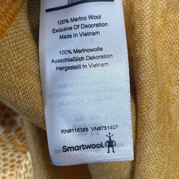 Smartwool Classic Thermal Zip Neck Base Layer Top In Honey Gold Dot W2215 Sz M - Picture 7 of 10